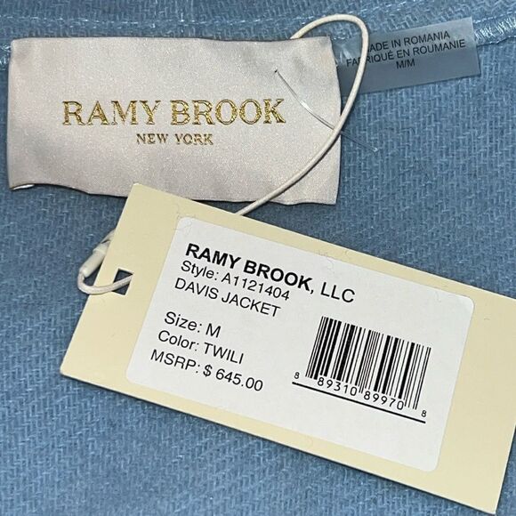 NWT Ramy Brook Davis Wrap Vest Jacket in Twilight Medium Revolve - Picture 12 of 14